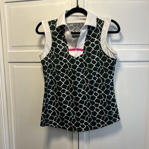 Jofit Sleeveless Giraffe Print Golf Polo Shirt Size Women’s Small